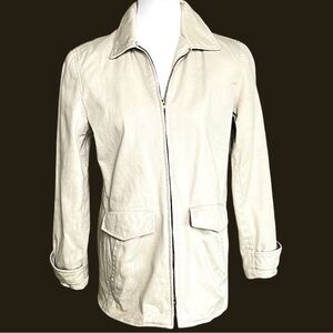 J. Crew Classic Cotton Twill Zip Chino Jacket Tan Women’s Size S